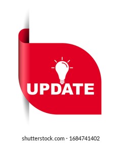 red vector illustration banner update
