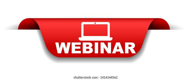 red vector illustration banner webinar