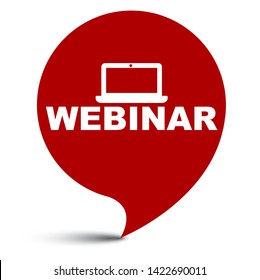 red vector illustration banner webinar