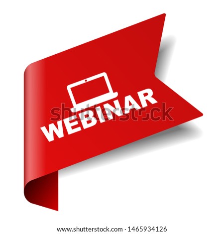 red vector illustration banner webinar