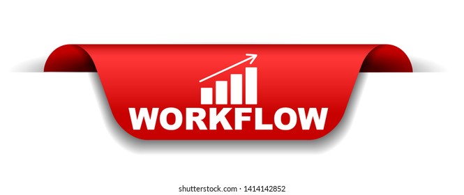 red vector illustration banner workflow