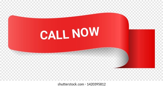 Red Vector Illustration Sign Call Now. Illustrations For Promotion Marketing For Prints And Posters, Menu Design, Shop Cards, Cafe, Restaurant Badges, Tags, Packaging etc. eps 10
