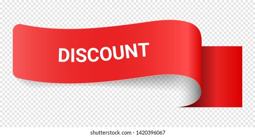 Red Vector Illustration Sign Discount. Illustrations For Promotion Marketing For Prints And Posters, Menu Design, Shop Cards, Cafe, Restaurant Badges, Tags, Packaging etc. eps 10
