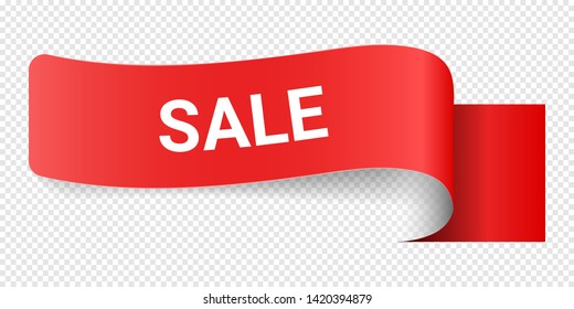 Red Vector Illustration Sign Sale. Illustrations For Promotion Marketing For Prints And Posters, Menu Design, Shop Cards, Cafe, Restaurant Badges, Tags, Packaging etc. eps 10