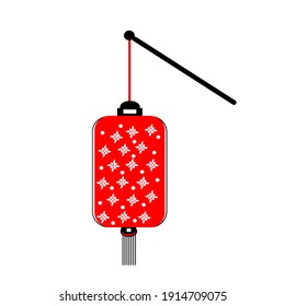 Red Vector Lantern design illustration template