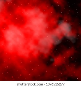 Red vector layout with bright stars. Colorful illustration in abstract style with gradient stars. Pattern for wrapping gifts.