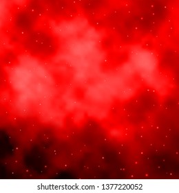 Red vector layout with bright stars. Modern geometric abstract illustration with stars. Pattern for new year ad, booklets.