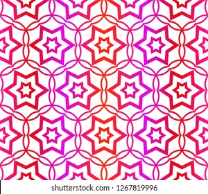 Red vector layout with floral seamless pattern. Pattern for wrapping gifts