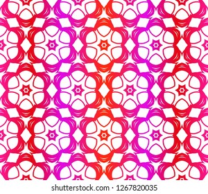 Red vector layout with floral seamless pattern. Pattern for wrapping gifts