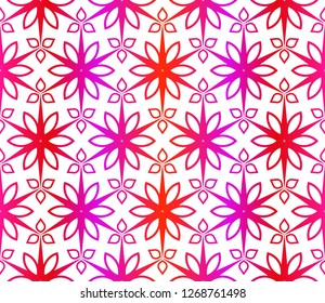 Red vector layout with floral seamless pattern. Pattern for wrapping gifts