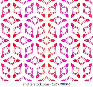 Red vector layout with floral seamless pattern. Pattern for wrapping gifts