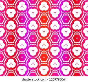 Red vector layout with floral seamless pattern. Pattern for wrapping gifts