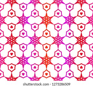 Red vector layout with floral seamless pattern. Pattern for wrapping gifts