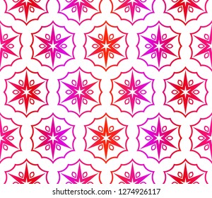 Red vector layout with floral seamless pattern. Pattern for wrapping gifts