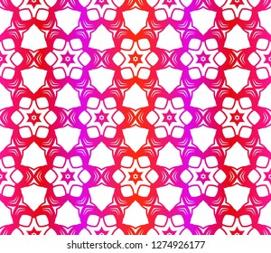 Red vector layout with floral seamless pattern. Pattern for wrapping gifts