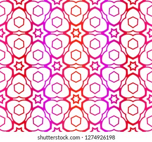 Red vector layout with floral seamless pattern. Pattern for wrapping gifts