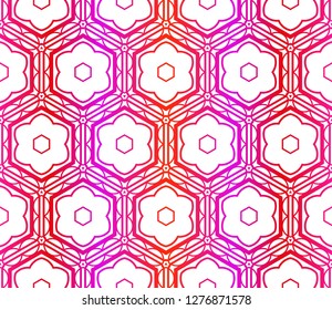 Red vector layout with floral seamless pattern. Pattern for wrapping gifts