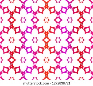 Red vector layout with floral seamless pattern. Pattern for wrapping gifts