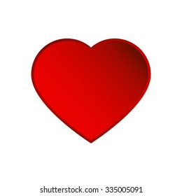Red vector love heart, valentine holiday cards background