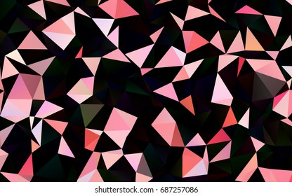 Red vector low poly background. Triangular geometric sample with gradient.  Brand-new style for your business design.