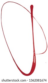 Red Vector Messy Paint Splash 