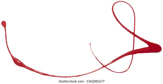 Red Vector Messy Paint Splash 