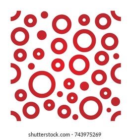 Red Vector Ornament Circle Hollow Logo
