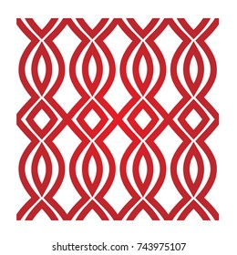 Red Vector Ornament Cube Logo