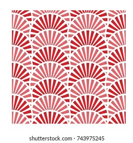 Red Vector Ornament Half Circle Logo