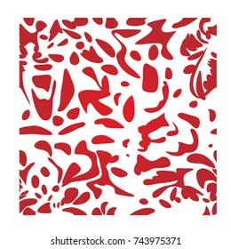 Red Vector Ornament Spot Logo