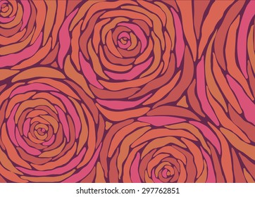 red vector pattern of the roses