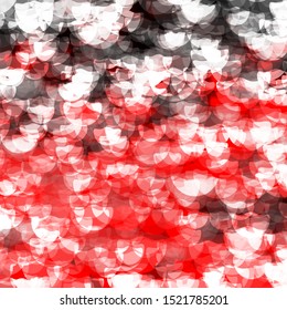 Red vector pattern with semi circles. Abstract colorful disks on simple gradient background. Design for posters, banners.