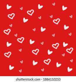 Red vector pattern with white hearts. Smart illustration with gradient hearts in valentine style. Pattern for marriage gifts, congratulations.