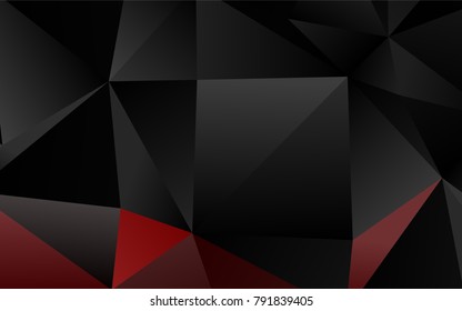 Red vector polygon abstract pattern. Geometric illustration in Origami style with gradient.  A new texture for your design.