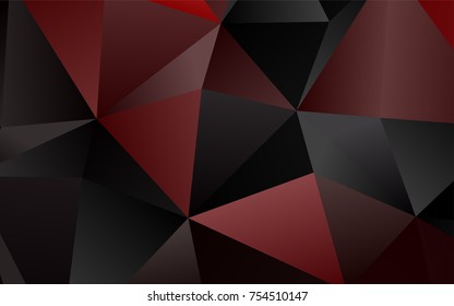 Red vector polygonal background. Brand-new colored illustration in blurry style with gradient. Triangular pattern for your business design.