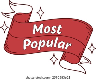 red vector realistic banner ribbon with word