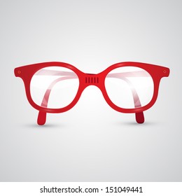 Red Vector Retro Glasses