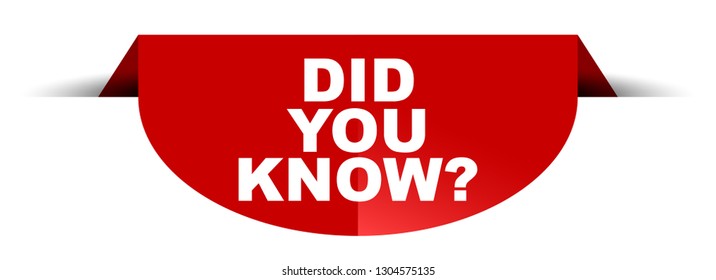 red vector round banner did you know