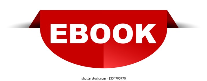 red vector round banner ebook