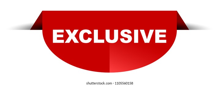 red vector round banner exclusive