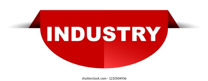 red vector round banner industry
