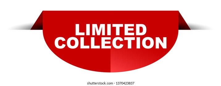 red vector round banner limited collection