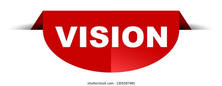 red vector round banner vision