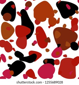  Red vector seamless cover with spots. Beautiful colored illustration with blurred circles in nature style. Pattern for design of fabric, wallpapers.
