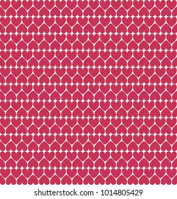 Red vector seamless pattern with hearts