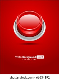 Red vector shiny button background