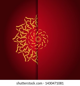 red vector of simple abstract mandala background template with modern design, elegant and beauty with gradient colors, eps 10