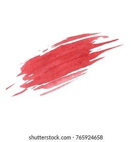Red vector smudge texture isolated on the white background. Grunge design.