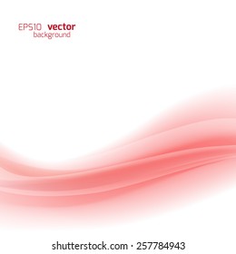 Red vector template abstract background, wavy vector illustration 