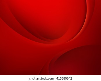Red vector Template Abstract background with curves lines and shadow. 